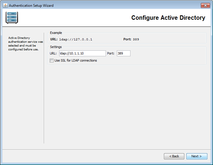 ActiveDirectory in Wizard