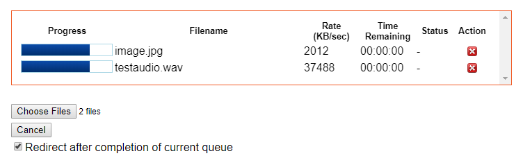File Upload Queue Progress