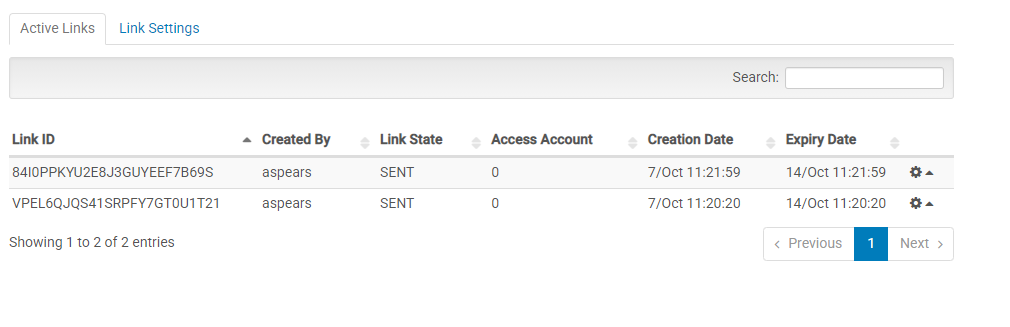 Link Management Link Management Screenshot
