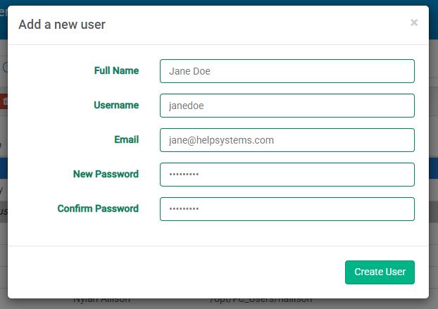 Add a new user Add a new user